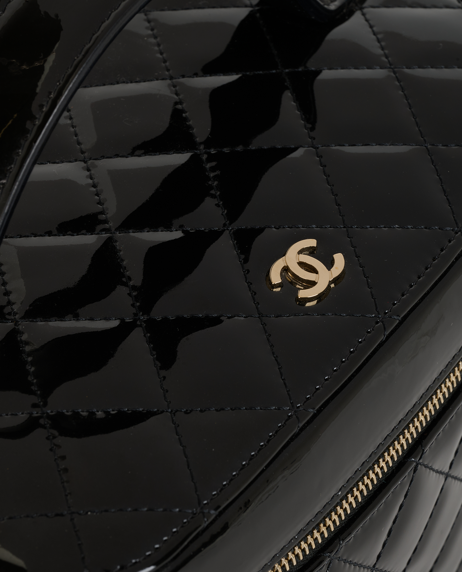 Chanel Top Handle Vanity, &pound;2,100, Accessories, Black, Patent Leather, Other view